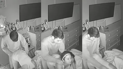 Câmera escondida no quarto pega casal no sexo