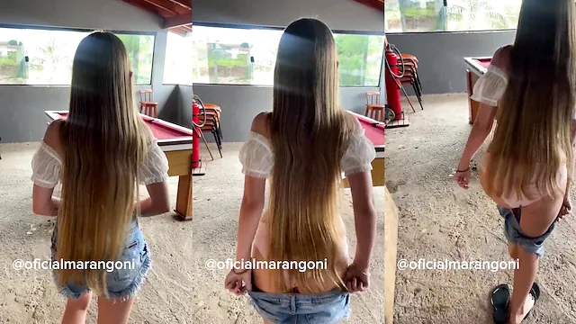 MC Marangoni alisando a bucetinha no bar do tio