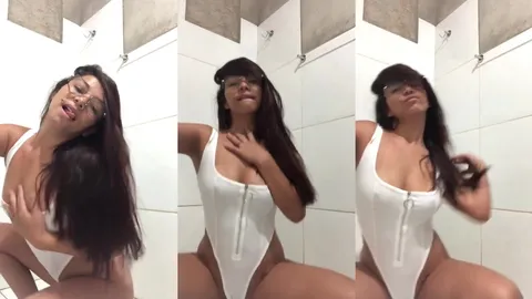 Hot naughty girl showing off in the bath