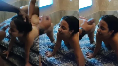 Filmando a namorada com dois amigos