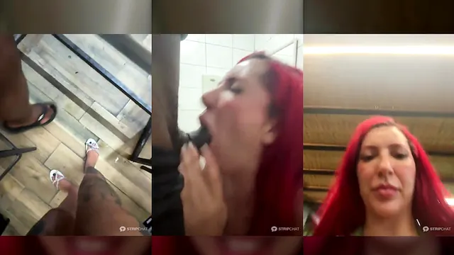 Ruiva safada na maior putaria com negão na live