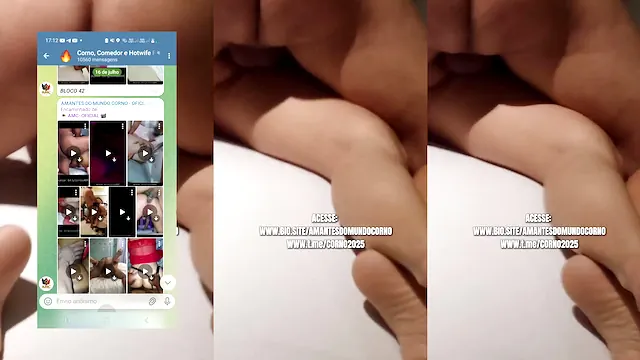 CORNO CHEIO DE TESAO VENDO COMEDOR EM CIMA DA SUA MULHER