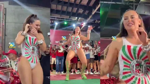 Paolla Oliveira quicando bundão na folia carioca