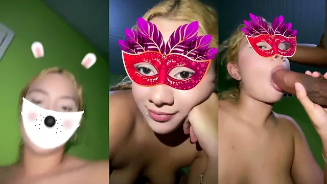 Amadora em live mamando rola preta