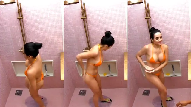 Jordana paga peitinho nua flagra BBB26