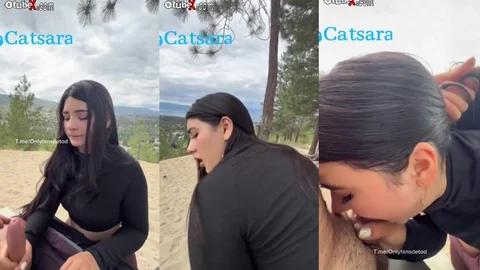Horny Slut Outdoor Fuck Facial Cumshot