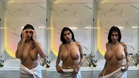 Busty Brunette Shows Off Her Tits and Masturbates