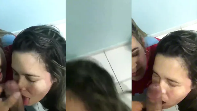 PATRÃO RECENDO BOQUETE DUPLO DAS FUNCIONÁRIAS