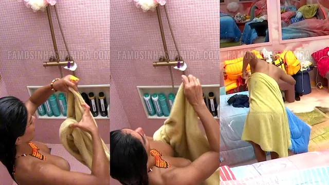 Marciele pelada bunda no banho BBB