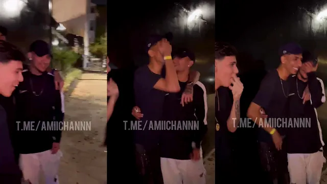 Amiichan mostrando os peitos para novinhos na rua