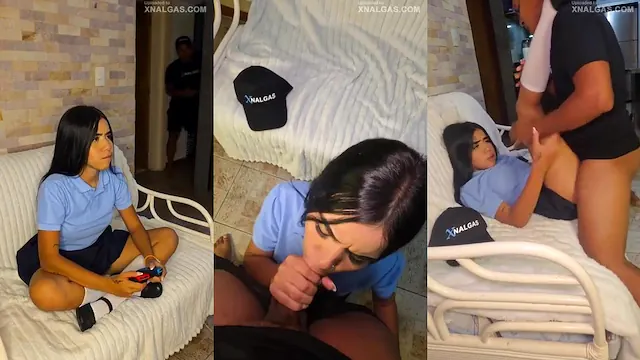 Estudante perde aposta e leva foda dura