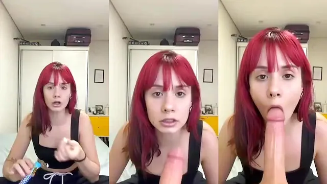 Julia Barni chupando