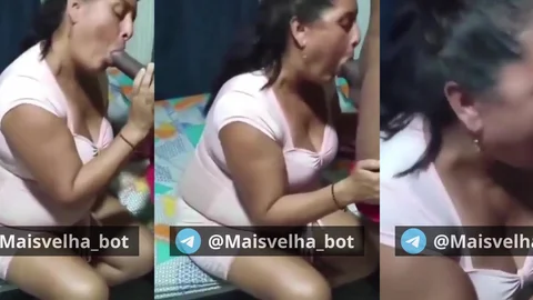 Slutty Aunt Sucks Nephew's Cock Hard