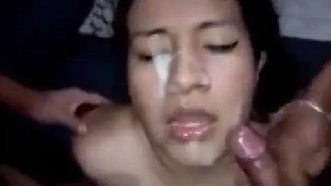 Busty MILF Takes Double Cumshot in Gangbang