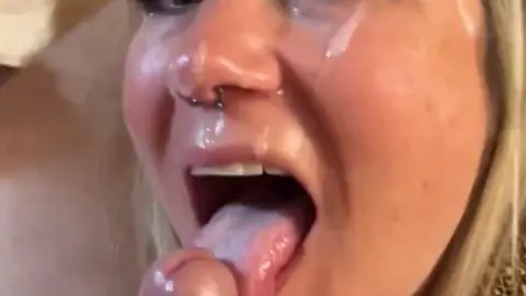 Blonde MILF Gets Massive Facial Cumshot
