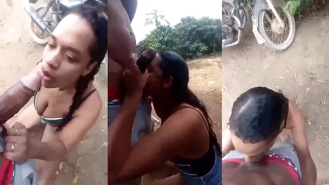 Coroa safadinha pagando boquetão pro sortudo