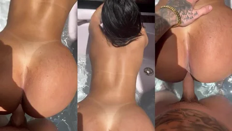 Pounding Coworker Doggystyle in the Pool