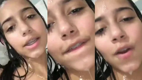 Petite Teen Teases in Steamy Shower Part 2