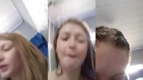 Petite White Girl Spreads Pink Pussy Live