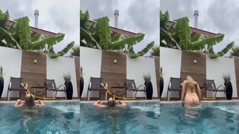 Sarah Estanislau Naked in Pool POV Homemade