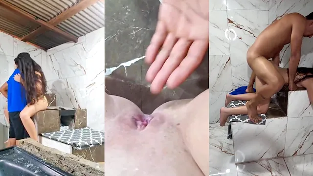 Novinha safada transando no fogao da vovo