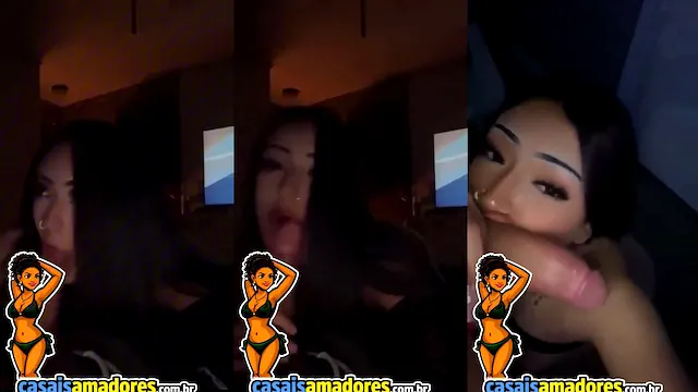 Novinha morena safada vazada no boquete amador com o namorado! corno vazou namorada casada