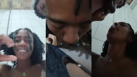 PRETINHA VAZOU TOMANDO GOZADA NA CARA DO PRIMO MAIS VELHO