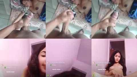 GOZOU NA ESPOSA ASSISTINDO A NOVINHA PELADA NA LIVE