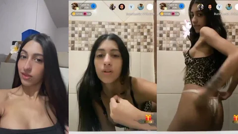 carol_vx peitinho bicuto na live do buzz