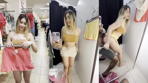 Loira safada transa com amigo gay no provador