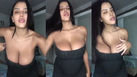 Pregnant brunette showing off asking for dick in her pussy