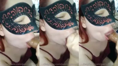 Wife deepthroat blowjob with hubby