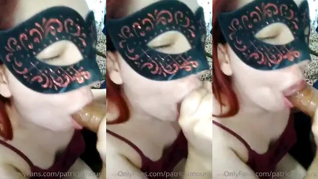 Wife deepthroat blowjob with hubby