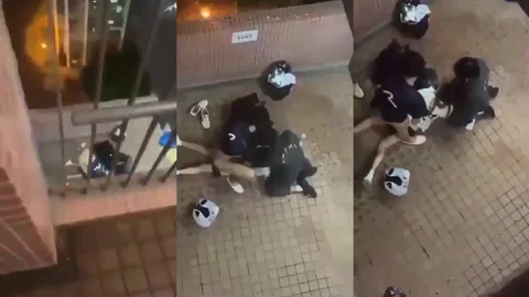 Flagra na Sacada do prédio, garotos fodendo a novinha