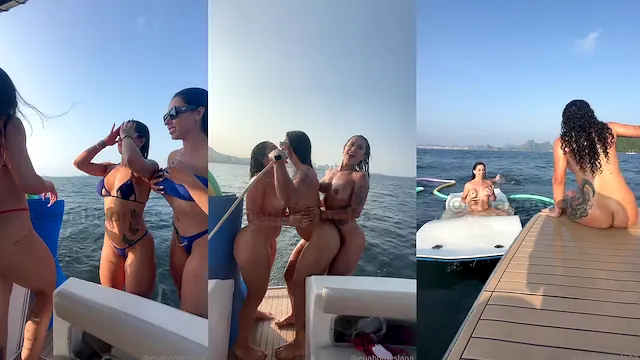 Gostosas na festa na lancha