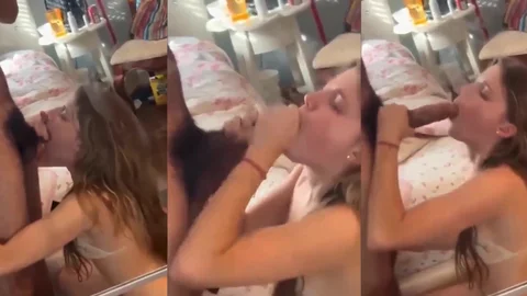 Loirinha gostosa vazada mamando
