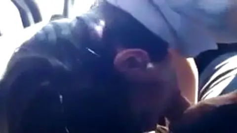 Horny College Girl Sucks Classmate's Cock in Car