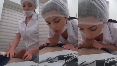 Horny Nurse Takes Care of Patient's Big Cock