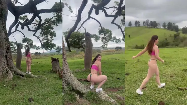 Slutty Brunette Gets Fucked Hard Outdoors