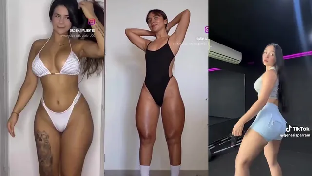 Gostosas do Instagram rebolando de calcinha e biquíni