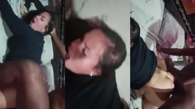 Safada dando para o negão e pediu pra ele gozar nela