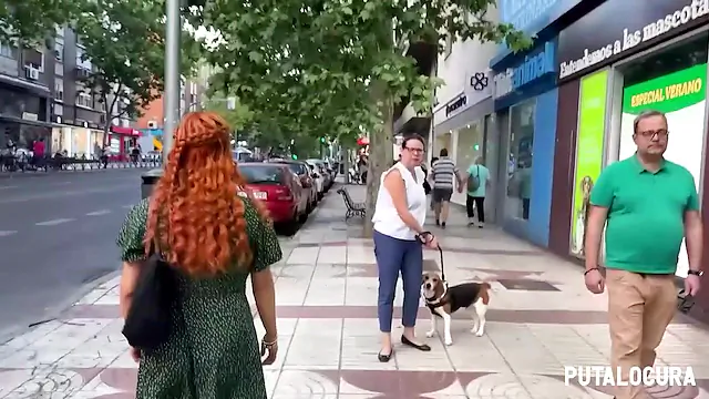 Marina Gets a CumWalk Through Madrid Streets