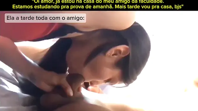 Namorada do corno com o amigo da faculdade