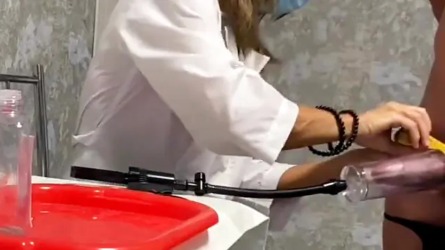 Horny Mature Doctor Gives Special Sperm Test