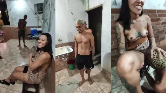 Horny Amateur Gets Pussy Licked at Favela Party