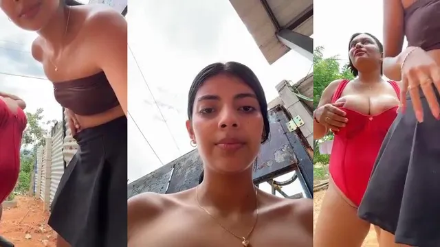 Tia e sobrinha tirando a roupa