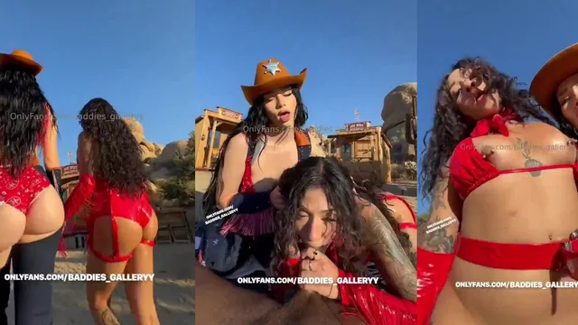 Naughty Latina Cowgirls Share Big Black Cock
