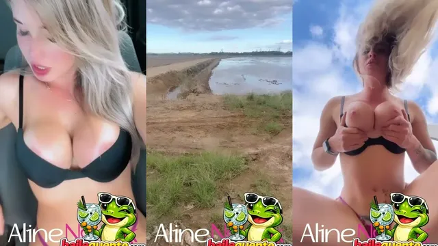 Aline Novak fazendo sexo no meio da estrada puta cavala loira safada