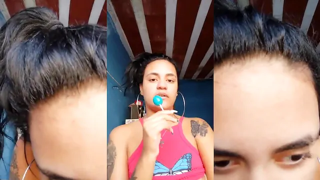 Puta tatuada fazendo live pelada na frente do corno