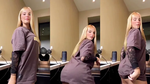 Loirinha famosinha do job rebolando gostoso pra câmera